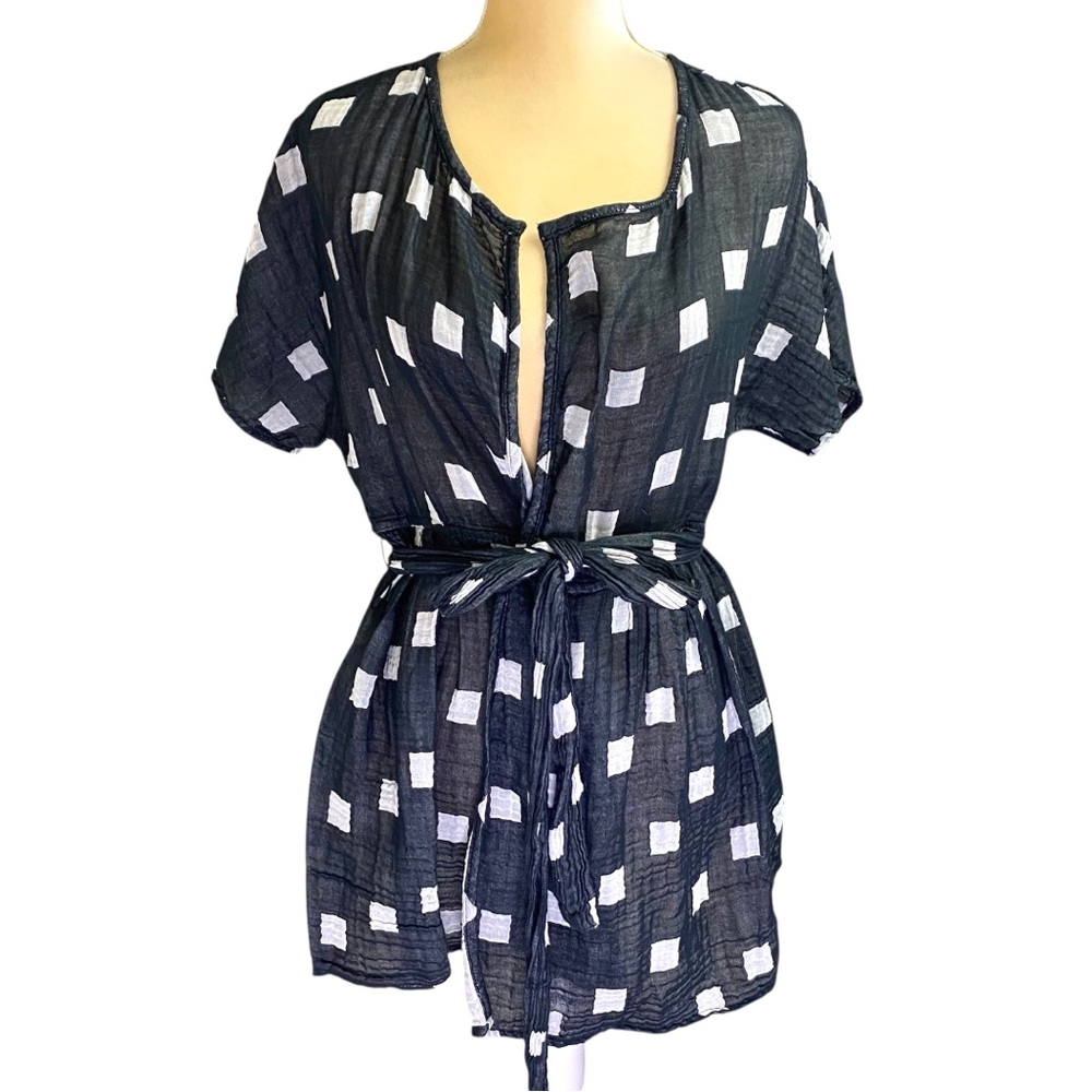 Ace & Jig Reversible Duo Cardi in Black Hopscotch - Picture 1 of 9